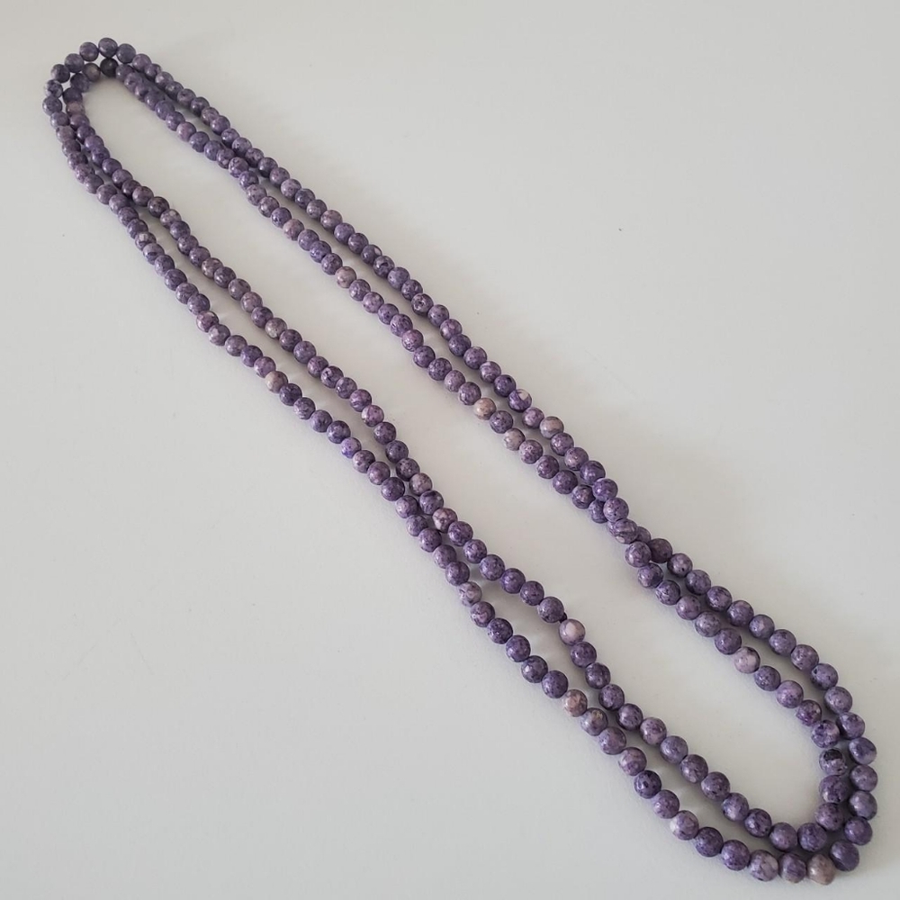 Vintage Handmade Bohemian Purple Stone Necklace - Picture 4 of 4